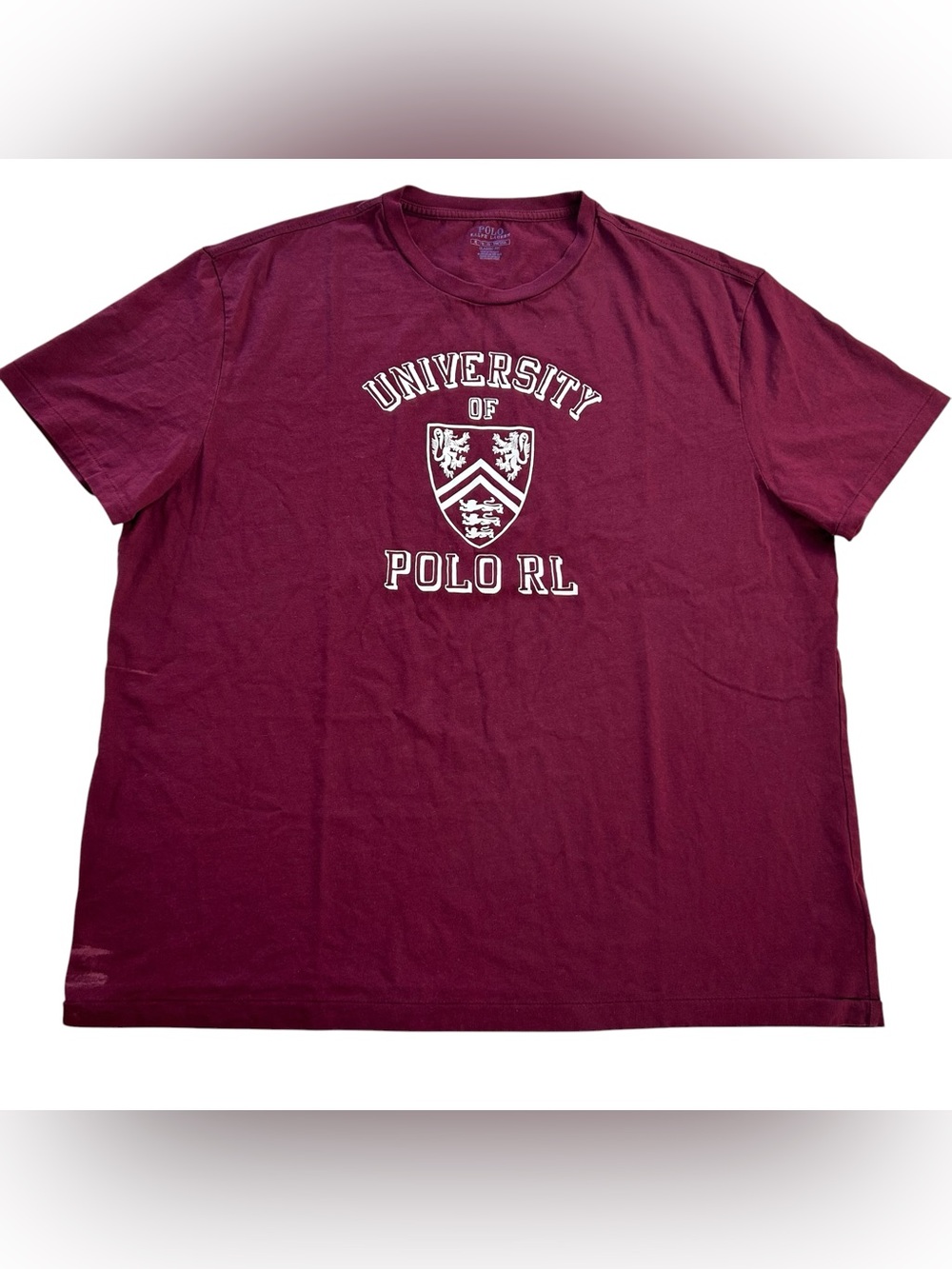 Polo Ralph Lauren Collegiate Varsity University Of Polo RL Men’s T-Shirt Size XL